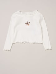 Miss brezrokavnik iz umetnega krzna, rjava majica, krilo in komplet torbice - Slika 6 iz 8