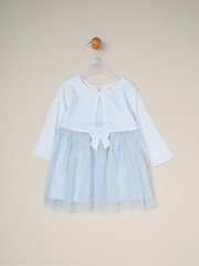 Miss Blue Mock Cardigan Dress For Baby - Image 3 of 3
