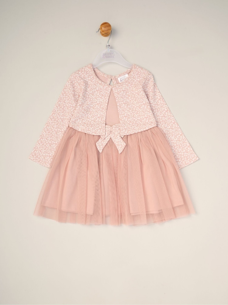Rosa - Miss Mock Cardigan Dress For Baby - Imagem 1 de 2
