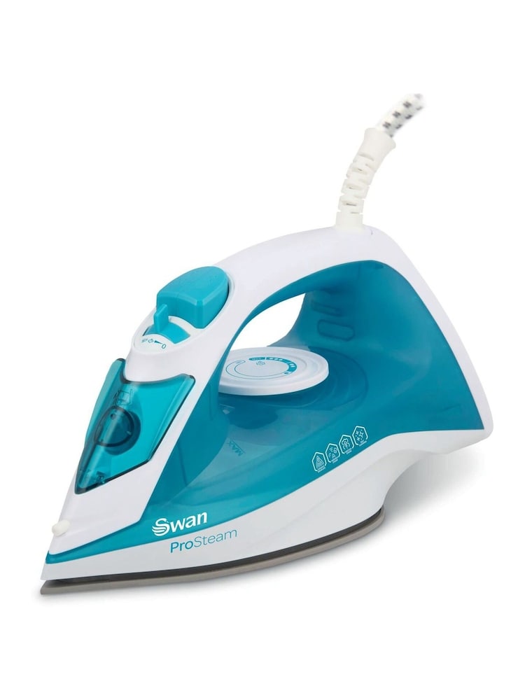 Swan White Aqua Steam Iron with Ceramic Soleplate - Image 1 of 9 Swan White Aqua Steam Iron with Ceramic Soleplate - Image 1 of 9