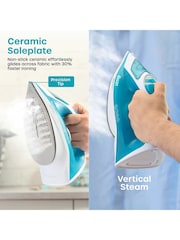 Swan White Aqua Steam Iron with Ceramic Soleplate - Image 8 of 9