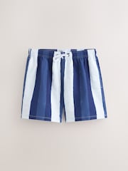 Blue/White Stripe Quick Dry 4 Inch Swim Shorts - Image 1 of 4