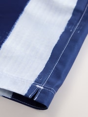 Blue/White Stripe Quick Dry 4 Inch Swim Shorts - Image 7 of 8