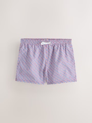 Red & Blue 2 Pack Geo Print Swim Shorts 5" - Image 3 of 5