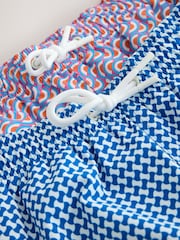 Red & Blue 2 Pack Geo Print Swim Shorts 5" - Image 5 of 5
