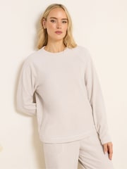Long Tall Sally White Microfleece Pyjama Top - Image 1 of 6