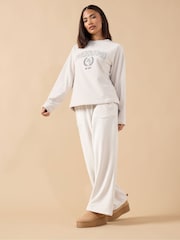 PixieGirl Petite White Microfleece Pyjamas Top - Image 2 of 6