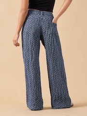 PixieGirl Petite Textured Wide Leg Jeans - Imagen 3 de 5