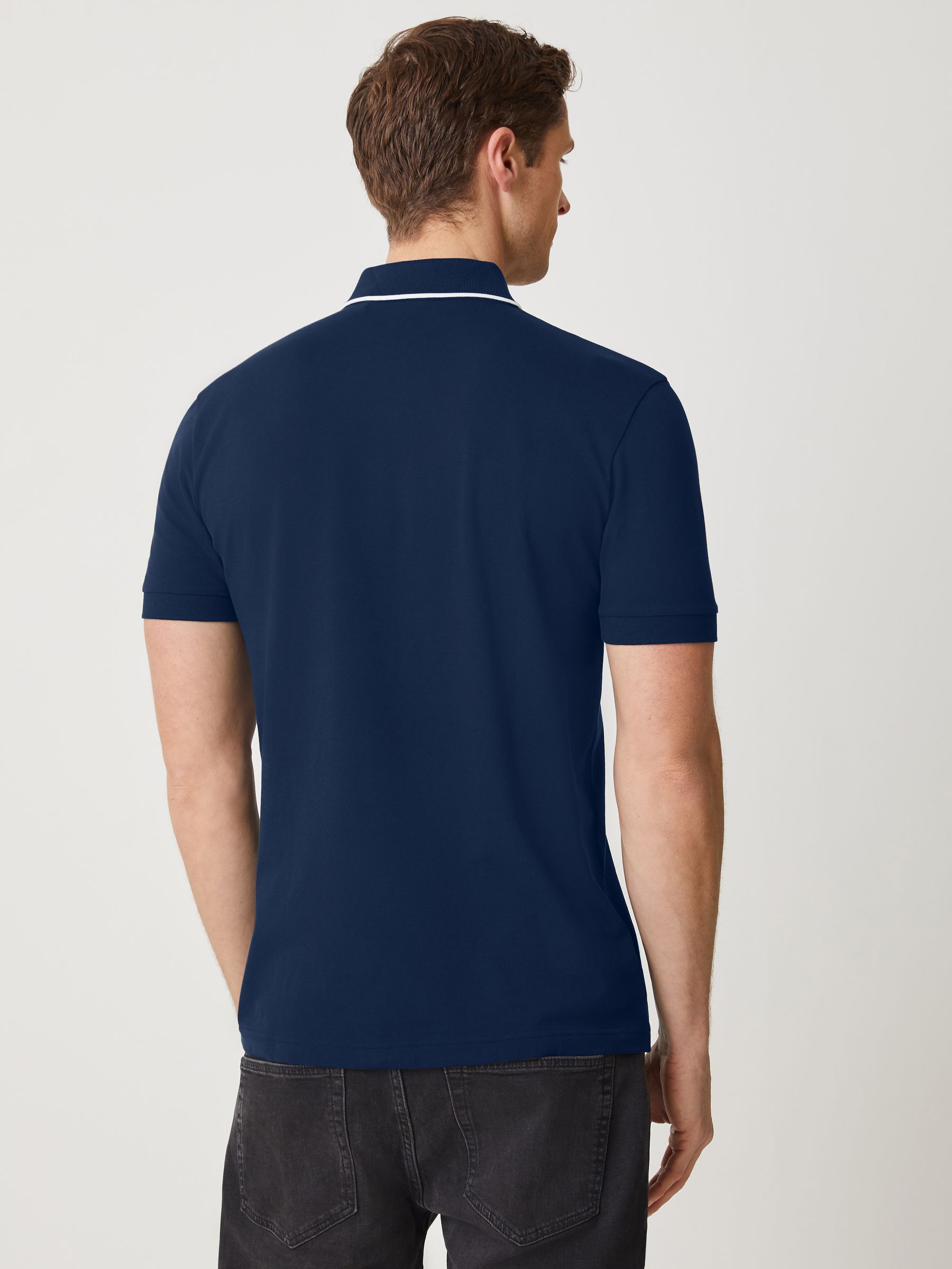 Buy BOSS Navy Philix Quarter Zip Polo Shirt from Next South Africa