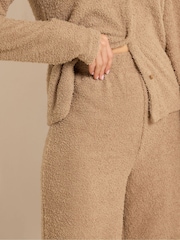 Long Tall Sally Dark Brown Chenille Wide Leg Joggers - Image 4 of 5