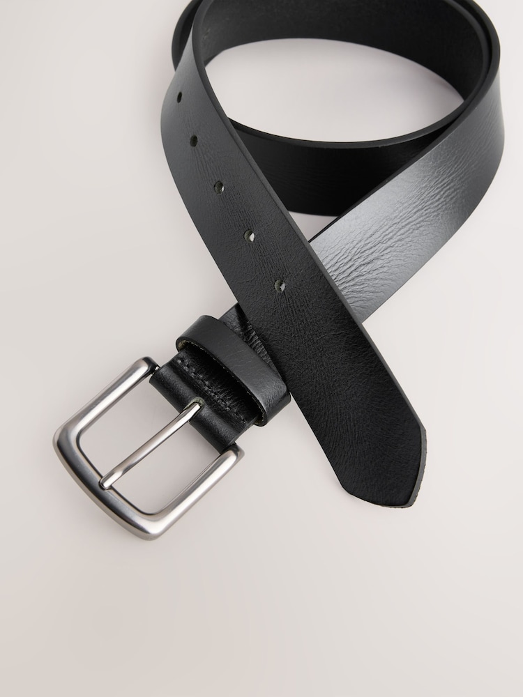 أسود - حزام جلد كاجوال - صورة 3 من 3