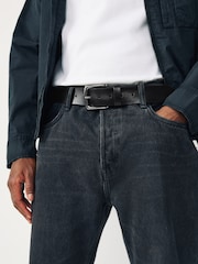 Black Casual Leather Belt - Image 4 of 4