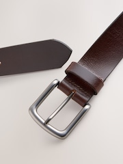 بني - حزام جلد كاجوال - صورة 4 من 4