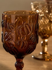 Ensemble de 4 verres à vin pressés à la citrouille d’automne - Image 4 de 6