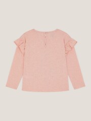 Monsoon Pink Sequin Christmas Tree Long Sleeve Top - Image 2 of 3