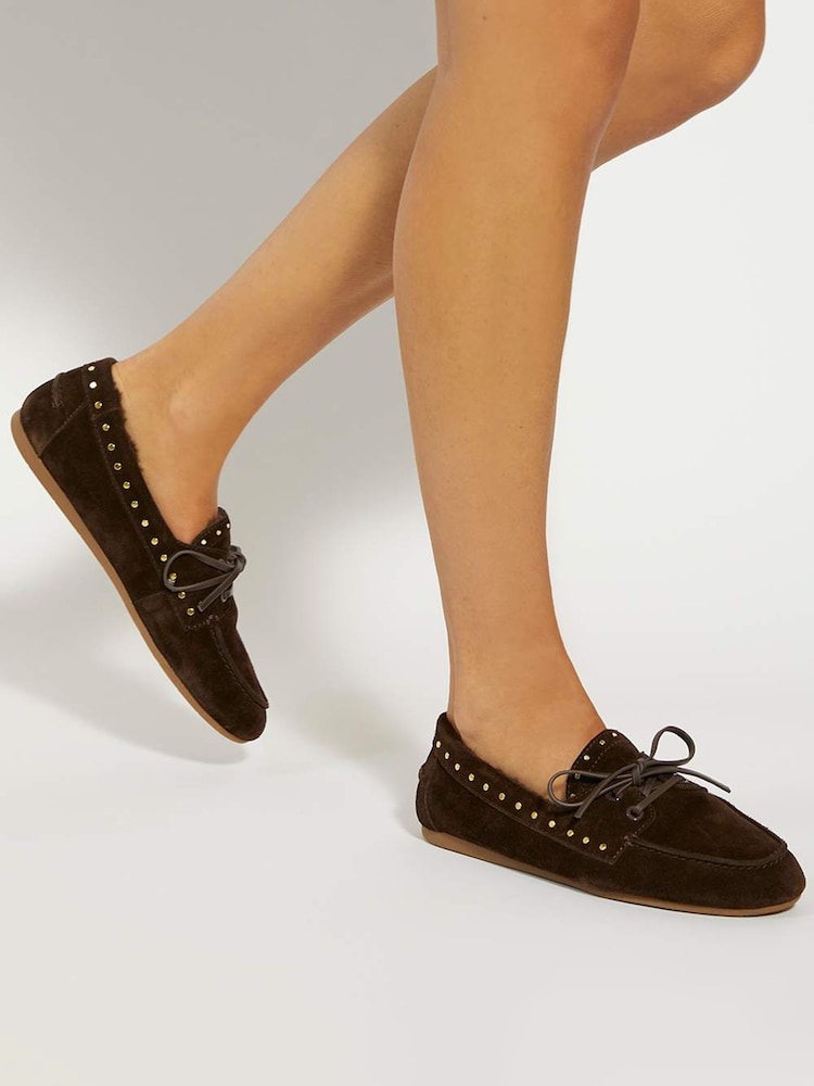 Dune London Brown Gracefull Loafers - Image 1 of 6