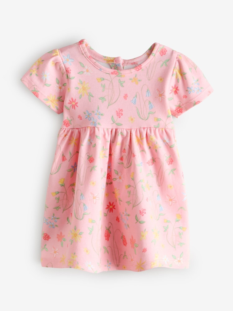 Pink Floral Jersey Dress - Image 1 of 1