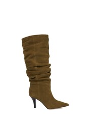 Dune London Green Santi Knee High Boots - Image 2 of 6