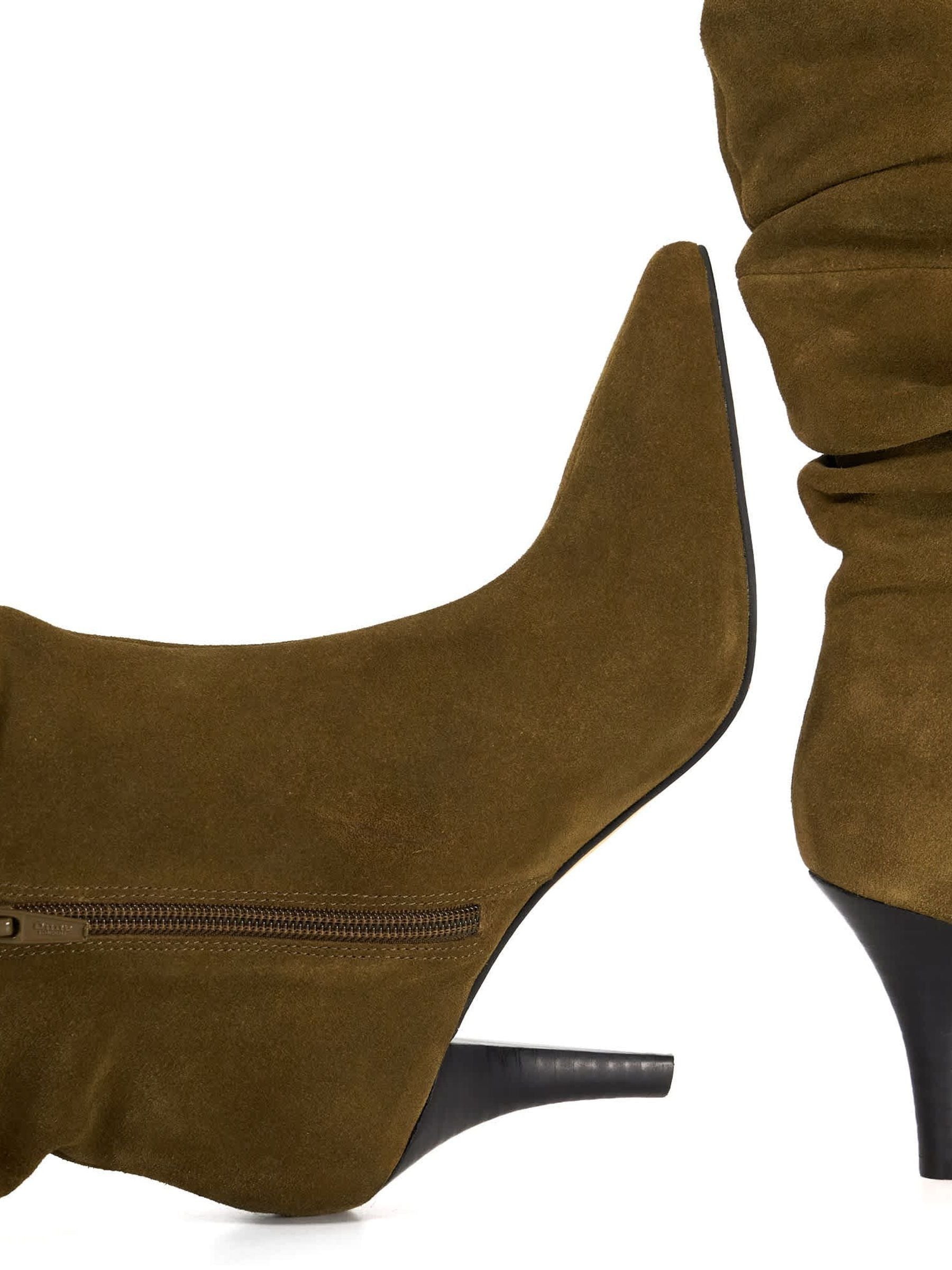 Buy Dune London Green Santi Knee High Boots from Next USA