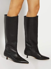 Dune London Black Sloan Knee High Boots - Image 1 of 6