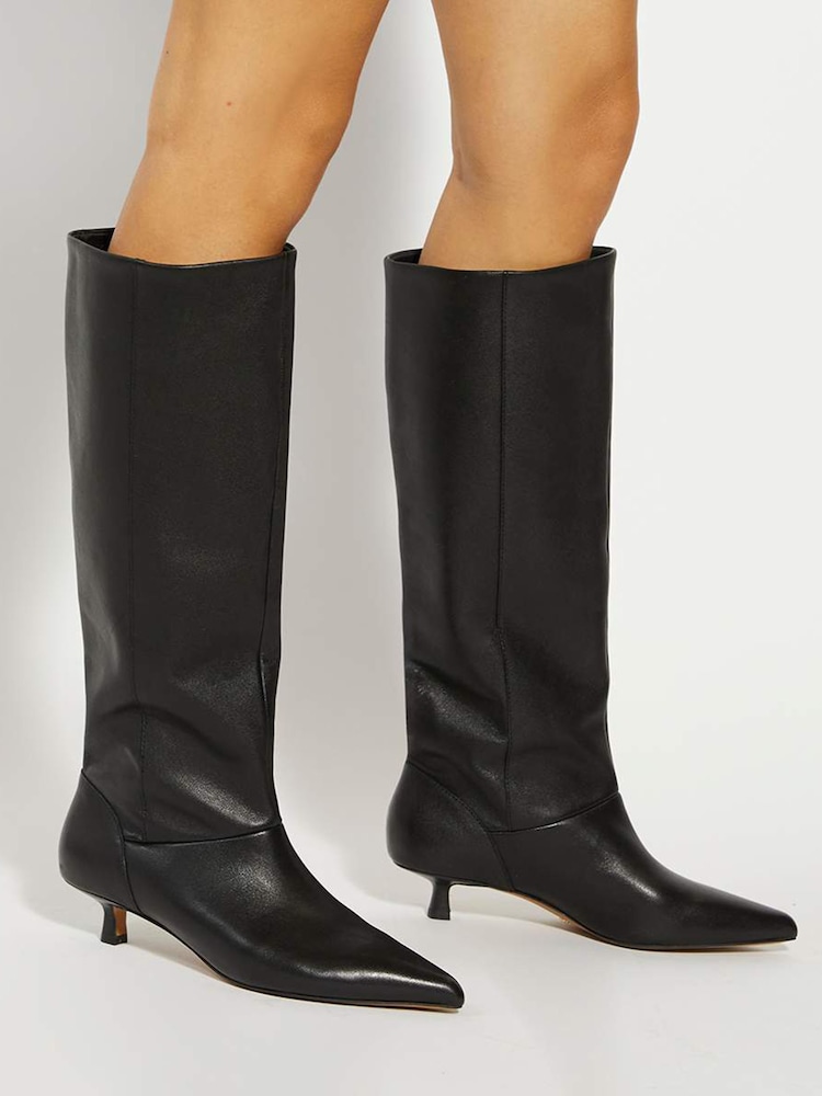 Dune London Black Sloan Knee High Boots - Image 1 of 6
