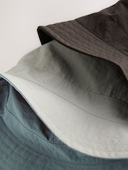 Khaki/Grey Reversible Bucket Hats 2 Pack - Image 6 of 7