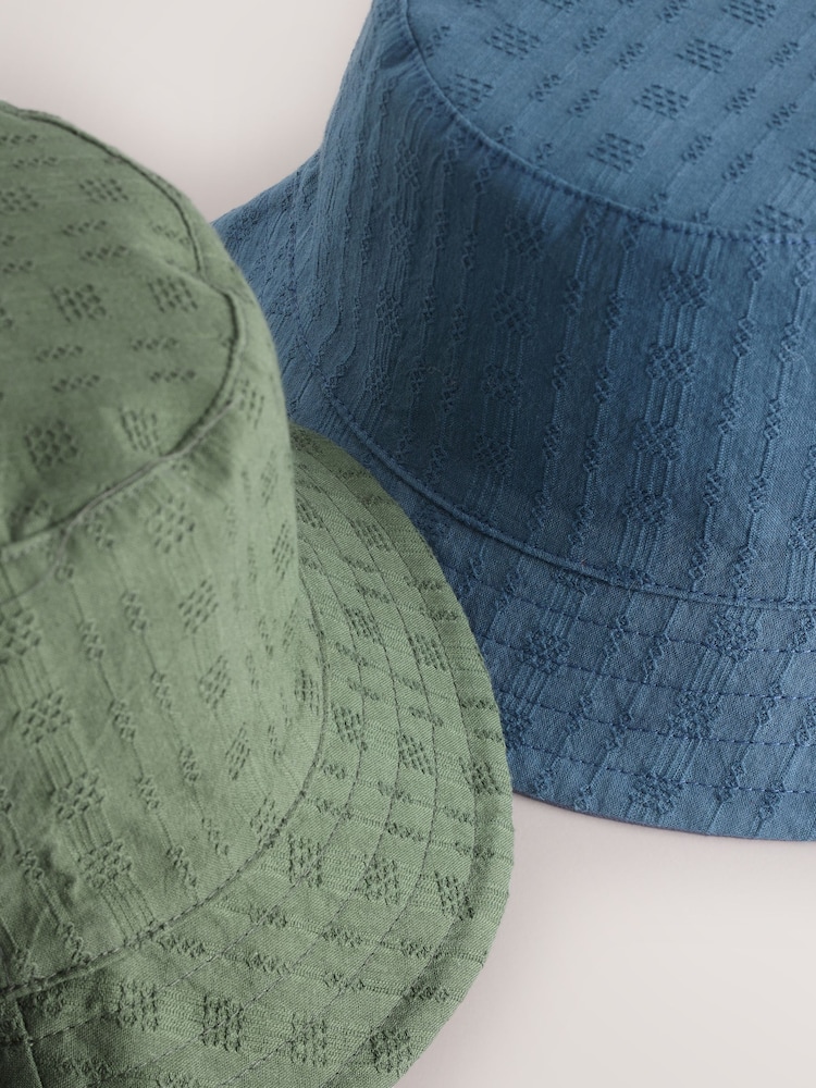 Khaki Green/Navy Blue Bucket Hats 2 Pack - Image 5 of 5