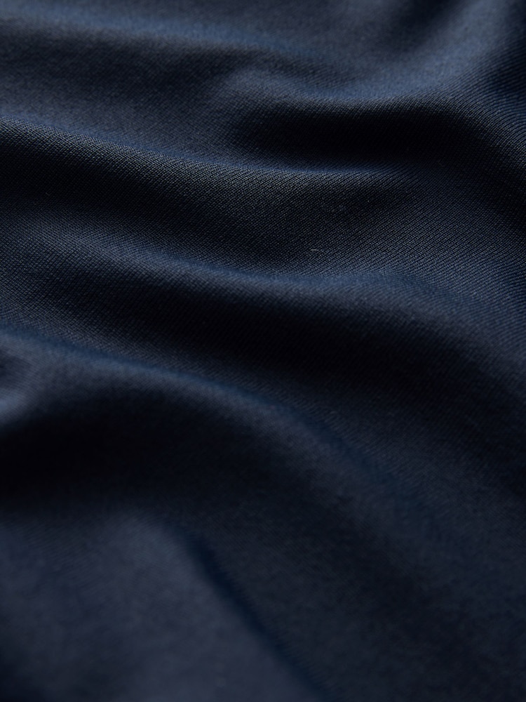 Navy Soft Touch Slinky Nylon Crew Neck Long Sleeve Top - Image 8 of 8 Navy Soft Touch Slinky Nylon Crew Neck Long Sleeve Top - Image 8 of 8