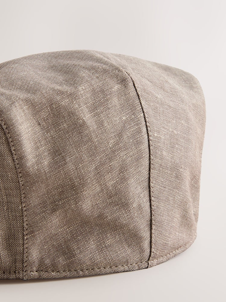 Dark Natural Flat Cap - Image 2 of 3