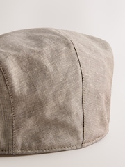 Dark Natural Flat Cap - Image 4 of 5