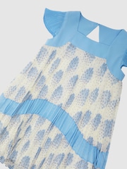 Reiss Nadine Pleated Print Dress - Image 3 of 3