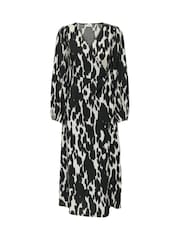 JDY Printed Wrap Midi Dress - Imagen 1 de 2