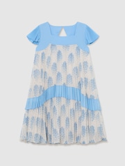 Reiss Nadine Floral-Print Pleated Dress - Image 3 of 3
