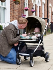 Mamas & Papas 8 Piece Sage Grey Flip XT3 Pushchair Complete Kit - Image 1 of 11