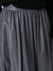 Religion Grey Sophie Full Maxi Skirt In Faux Leather With Pockets - Image 8 of 8