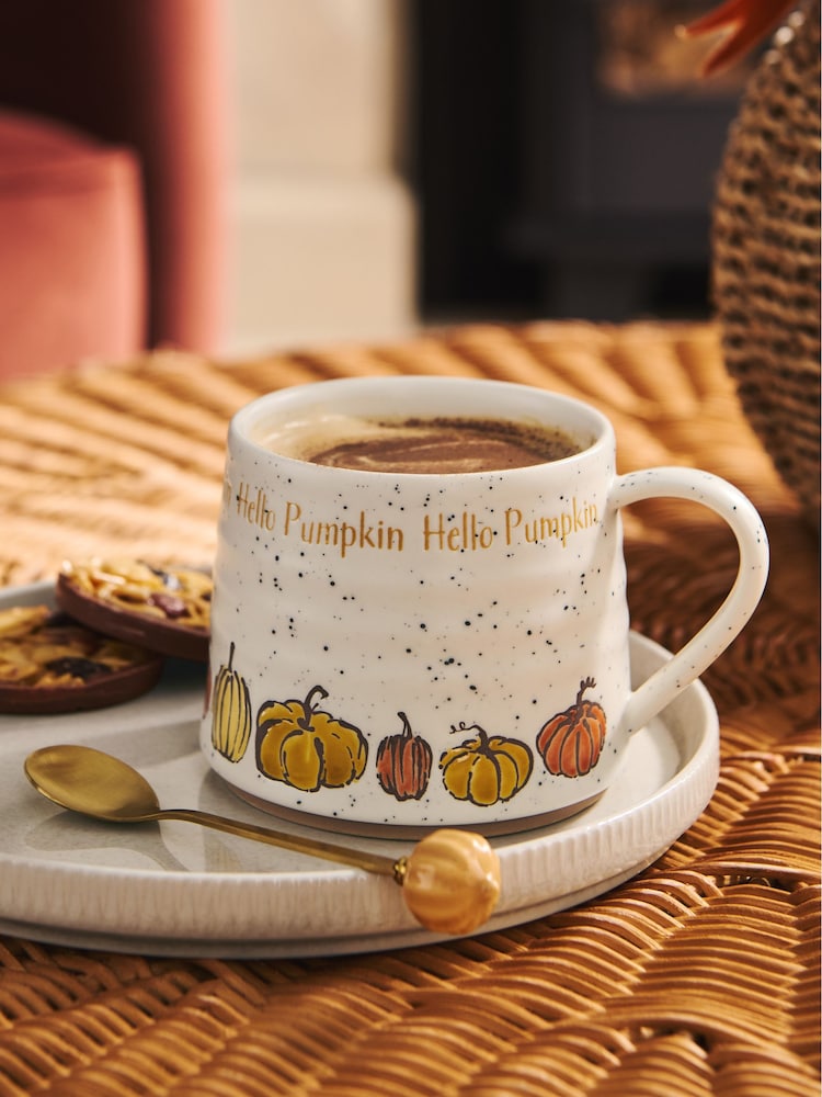 Orange Hello Pumpkin Autumnal Mug - Image 1 of 4