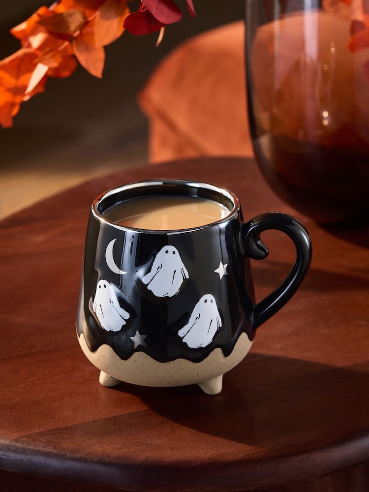 Black Ghost Halloween Mug - Image 1 of 3 Black Ghost Halloween Mug - Image 1 of 3
