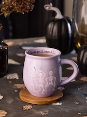 Lilac Purple Skeleton Halloween Mug - Image 1 of 3