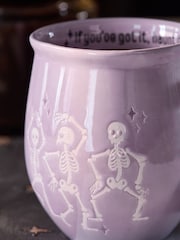Lilac Purple Skeleton Halloween Mug - Image 2 of 3