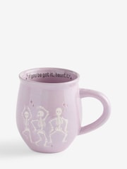 Lilac Purple Skeleton Halloween Mug - Image 3 of 3