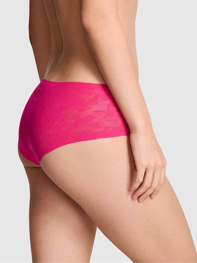 Victoria's Secret Pink Hot Stuff Pink Cheeky No Show Lace Knickers - Image 2 of 2