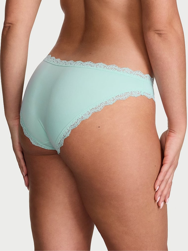 Victoria's Secret Canal Blue Lace Trim Bikini Knickers - Image 2 of 2