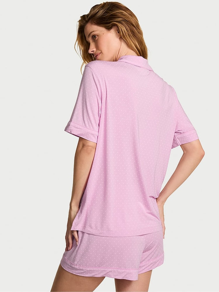 Victoria's Secret Bikini Pink Dot Modal Short Pyjamas Set - Image 2 of 2