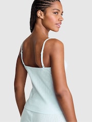 Victoria's Secret Pink Spray Blue Pointelle Pyjama Cami Top - Image 2 of 2