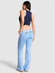 Victoria's Secret PINK Blue Dancer Foldover Leggings - Image 2 of 2