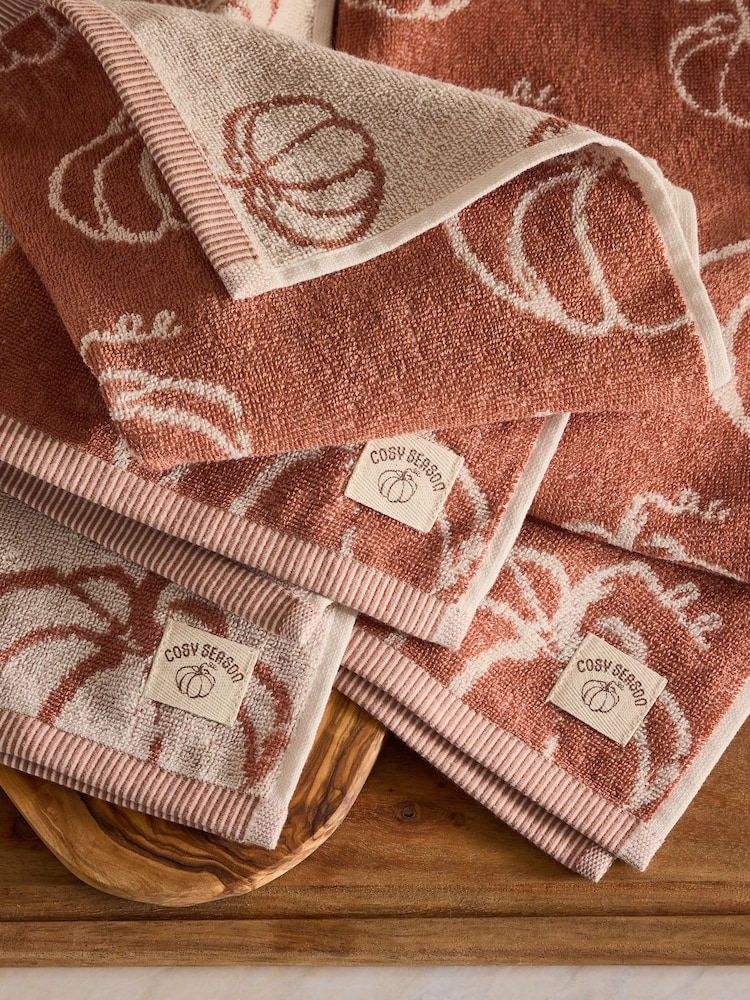 Komplet 3 jesenskih bučnih frotirja čajnih brisač - Slika 2 iz 3