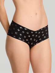 Victoria's Secret Black Metallic Bows Cheeky Knickers - Image 1 of 2