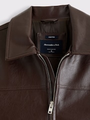 Abercrombie & Fitch vegansk læder Eazy Zip Jakke - Billede 9 af 9