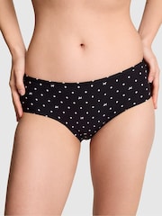Victoria's Secret Pink Black Polka Dot Dog Print Hipster Period Knickers - Image 1 of 2