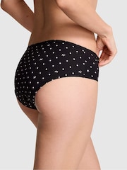 Victoria's Secret Pink Black Polka Dot Dog Print Hipster Period Knickers - Image 2 of 2